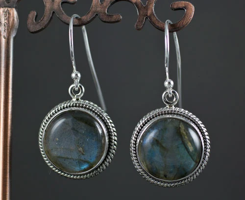 Sterling Silver Labradorite Earrings - Image 2