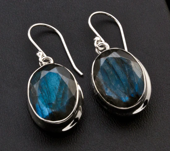 Sterling Silver Labradorite Earrings - Image 2