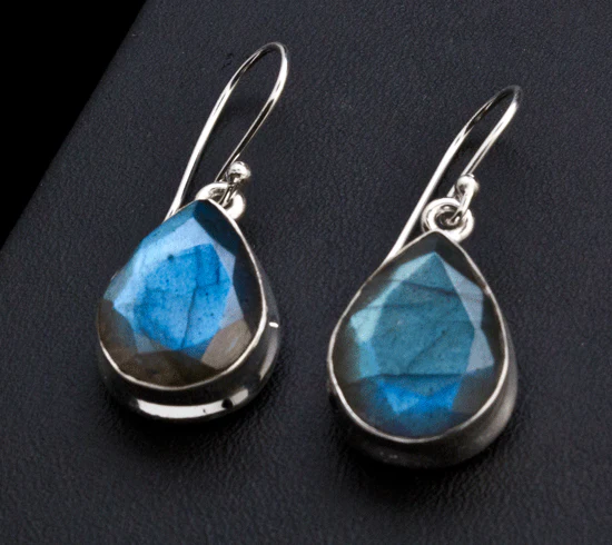Sterling Silver Labradorite Earrings - Image 2
