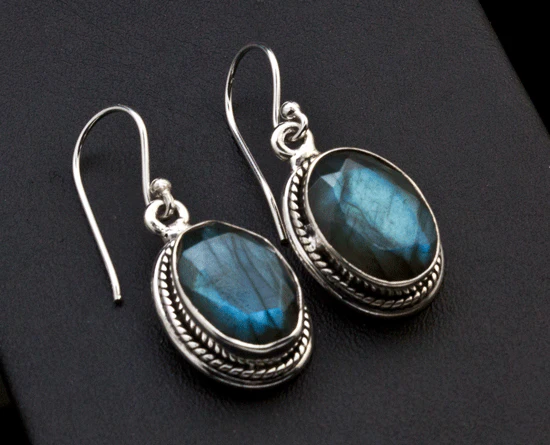 Sterling Silver Labradorite Earrings