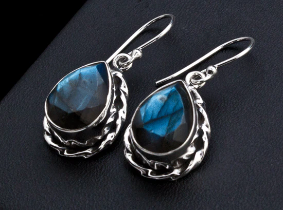 Sterling Silver Labradorite Earrings - Image 2