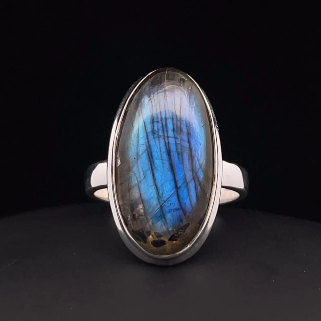 Sterling Silver Labradorite Ring Size 9