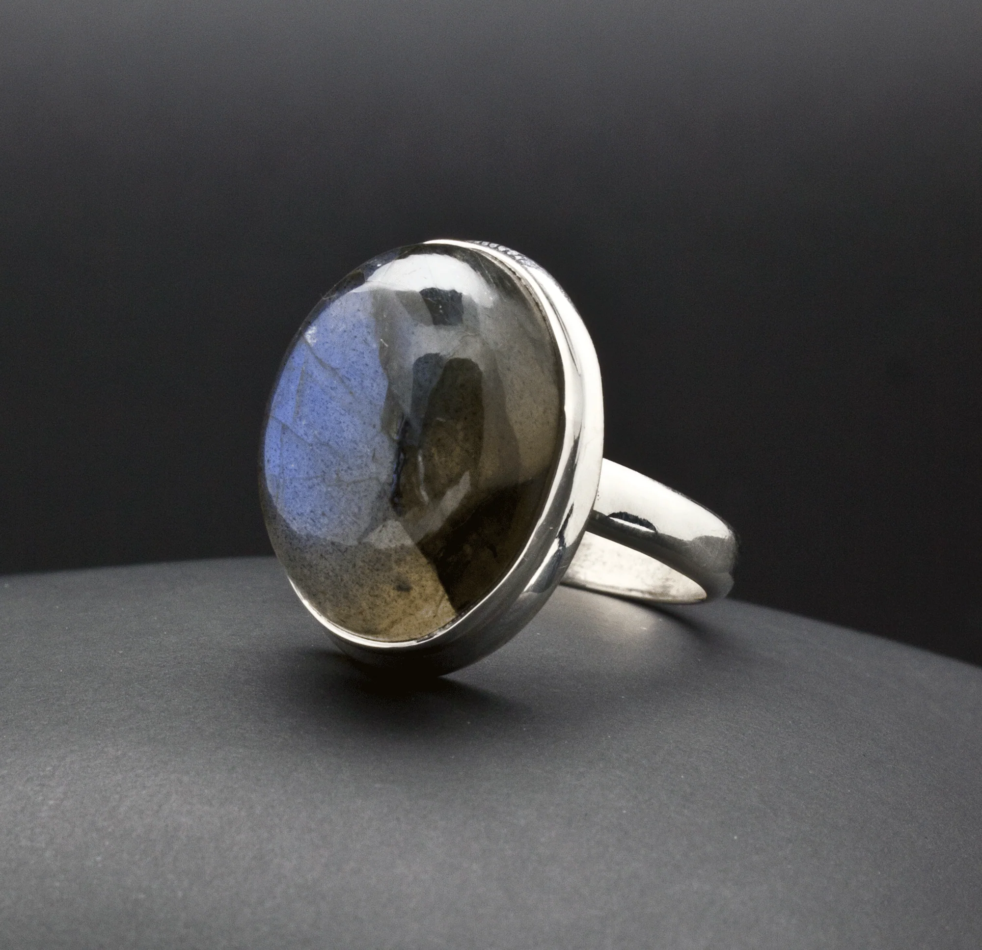 Sterling Silver Labradorite Ring Size 7 - Image 2