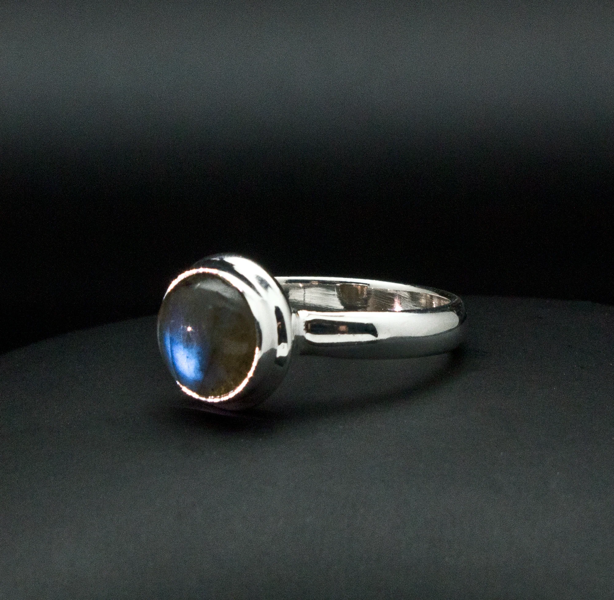 Sterling Silver Labradorite Ring Size 5.5 - Image 2