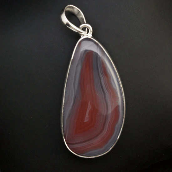 Sterling Silver Laguna Agate Pendant - Image 2