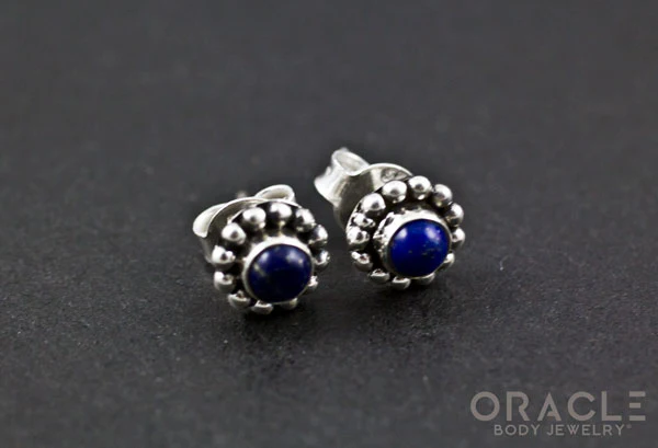 Sterling Silver Lapis Earrings