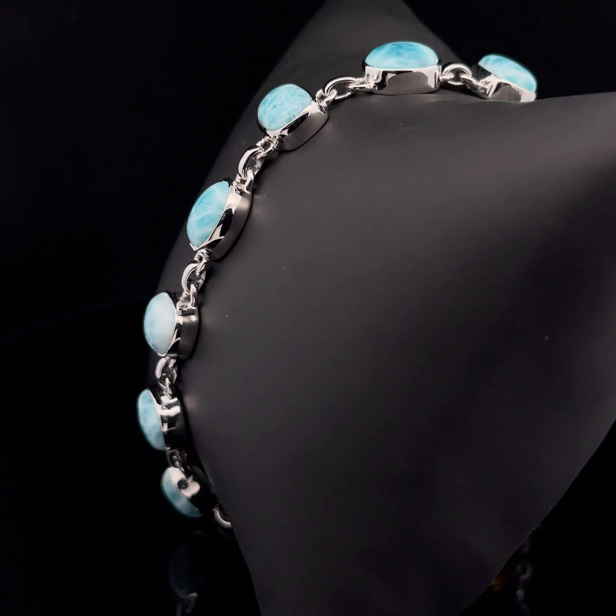 Sterling Silver Larimar Bracelet - Image 3
