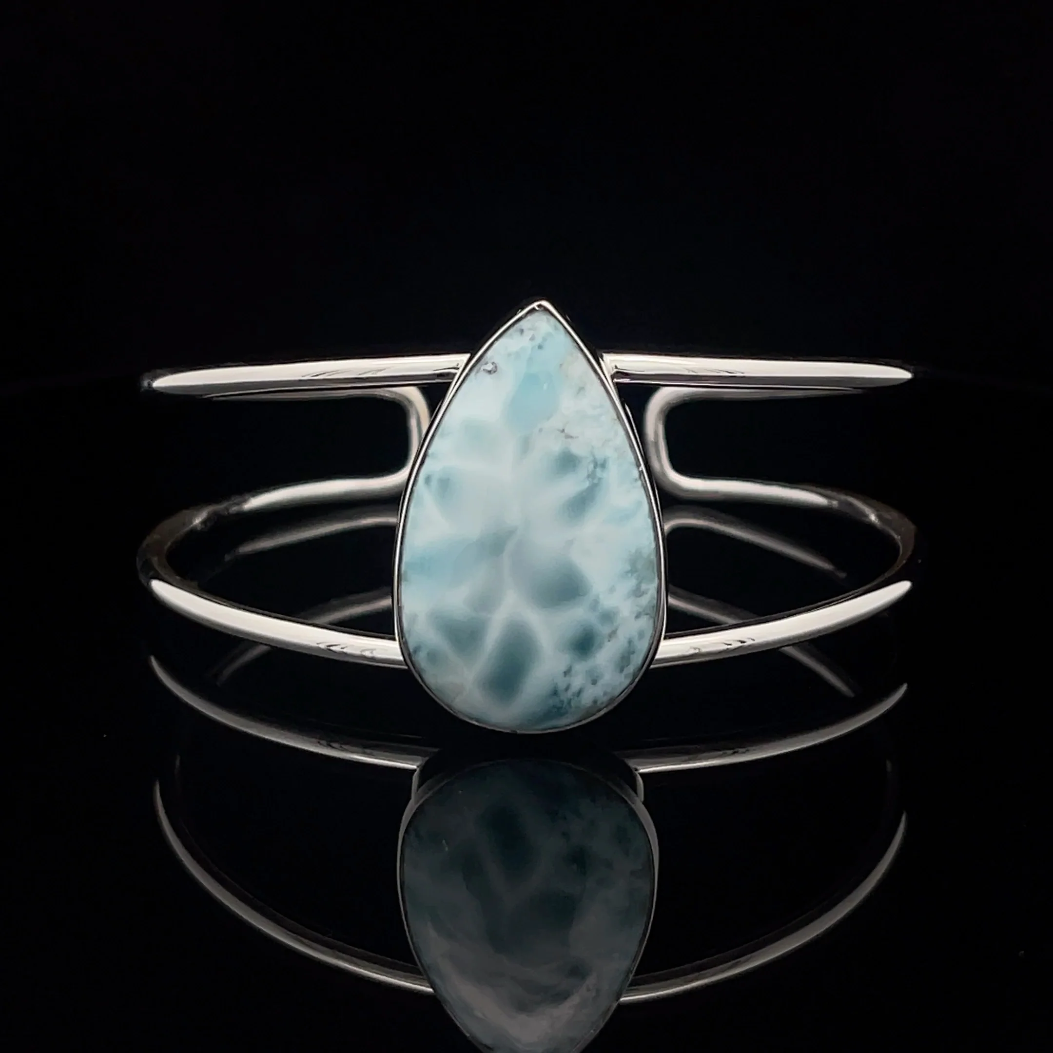 Sterling Silver Larimar Cuff Bracelet