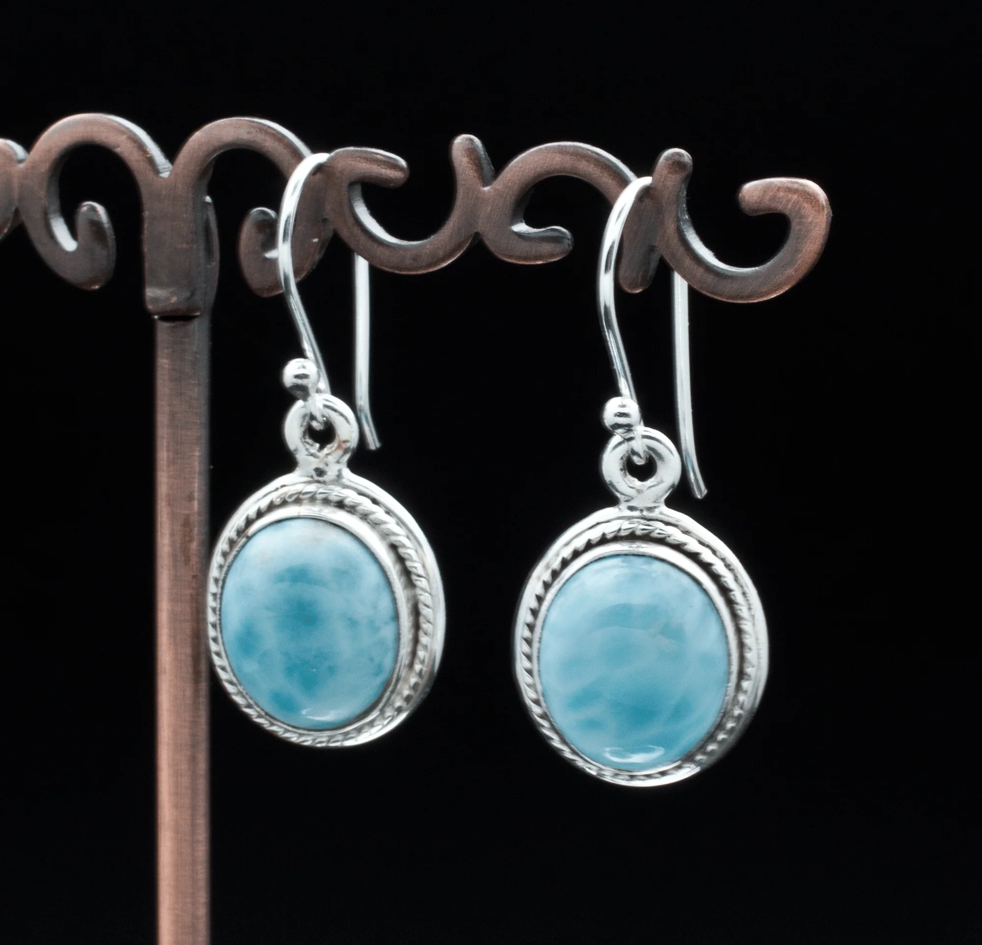 Sterling Silver Larimar Earrings - Image 2