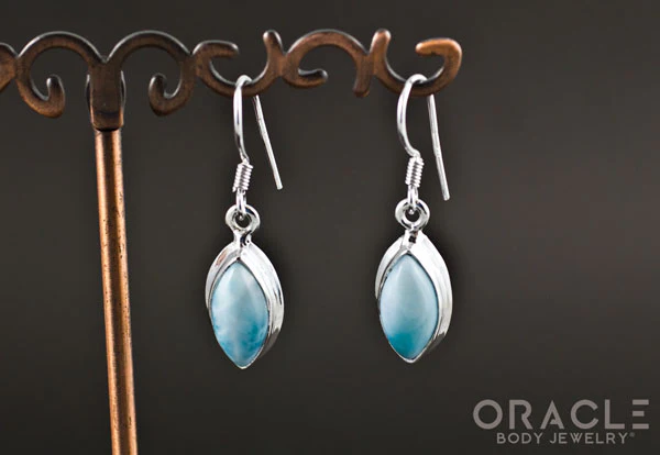 Sterling Silver Larimar Earrings