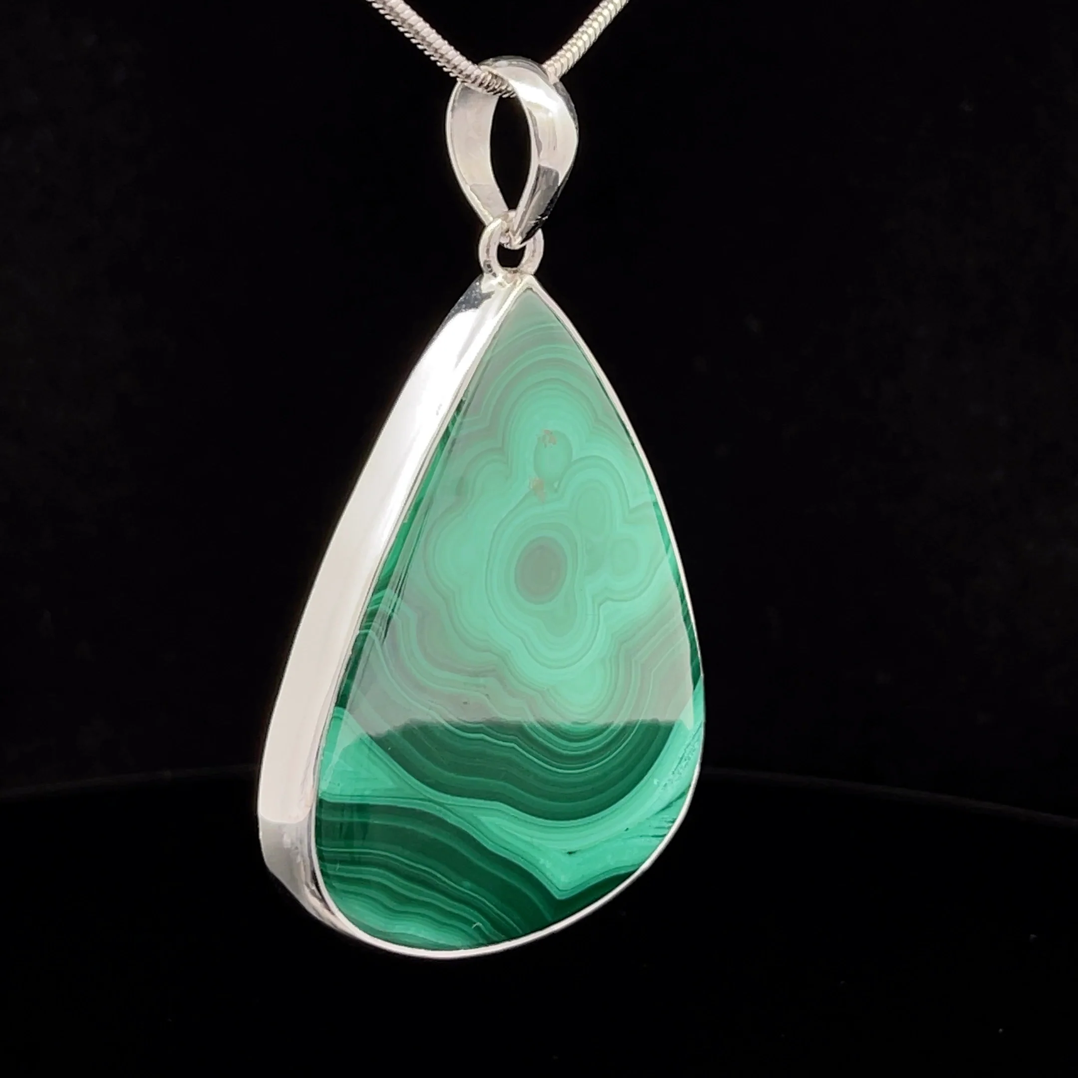 Sterling Silver Malachite Pendant - Image 2