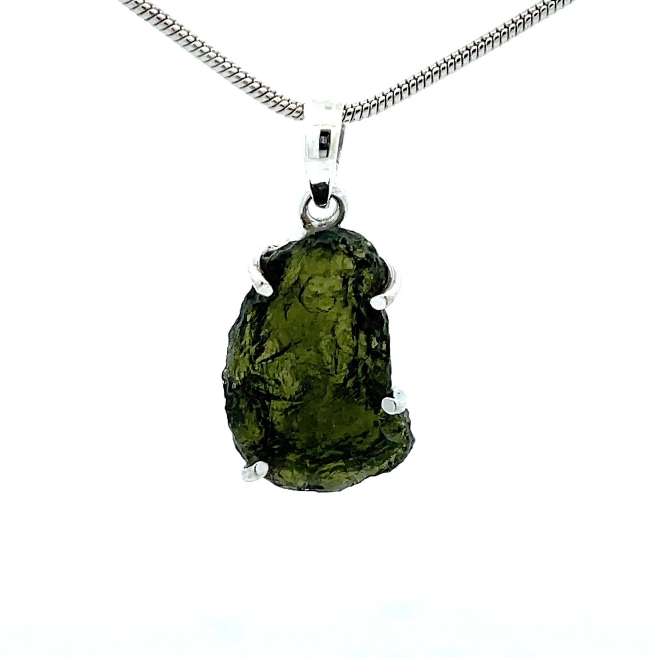Sterling Silver Moldavite Pendant