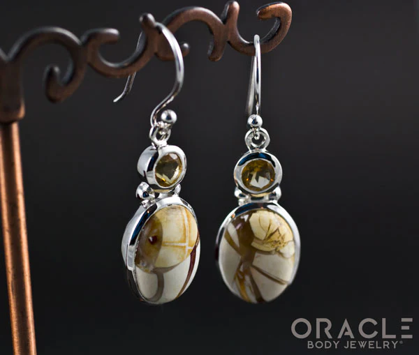Sterling Silver Mookaite Earrings - Image 2