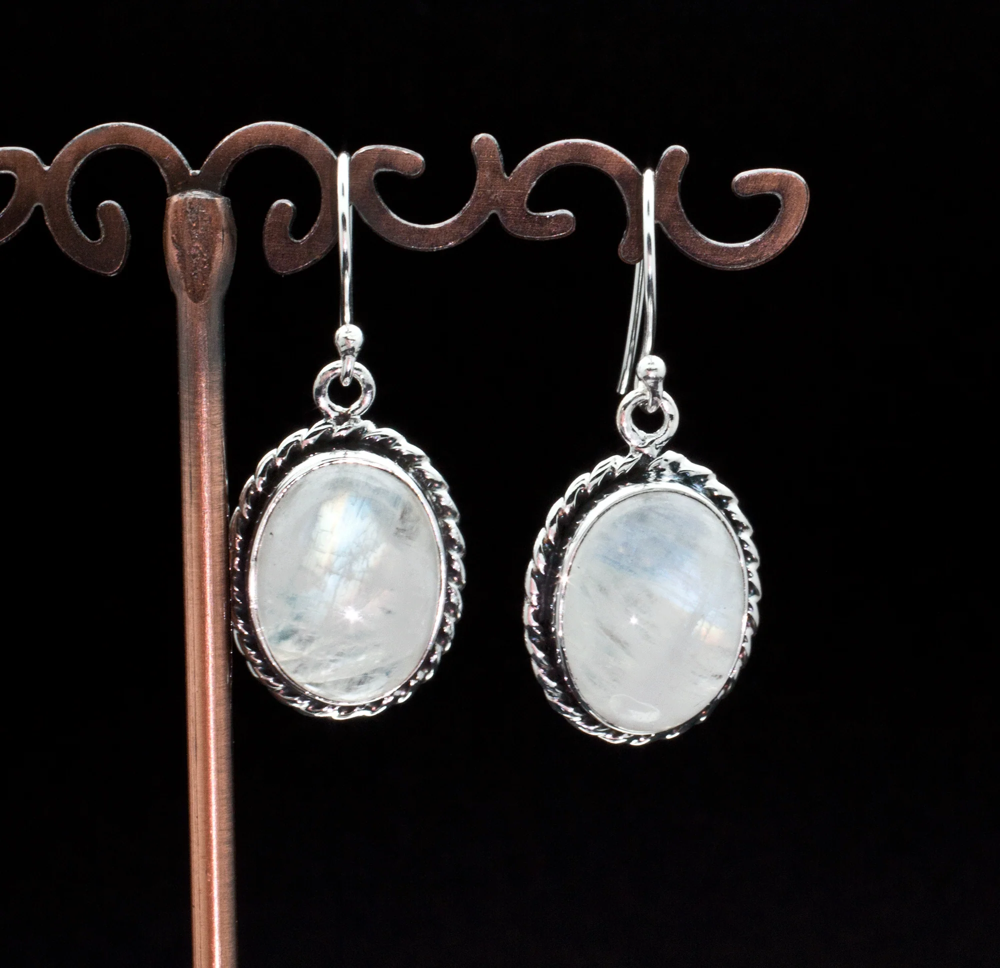 Sterling Silver Moonstone Earrings