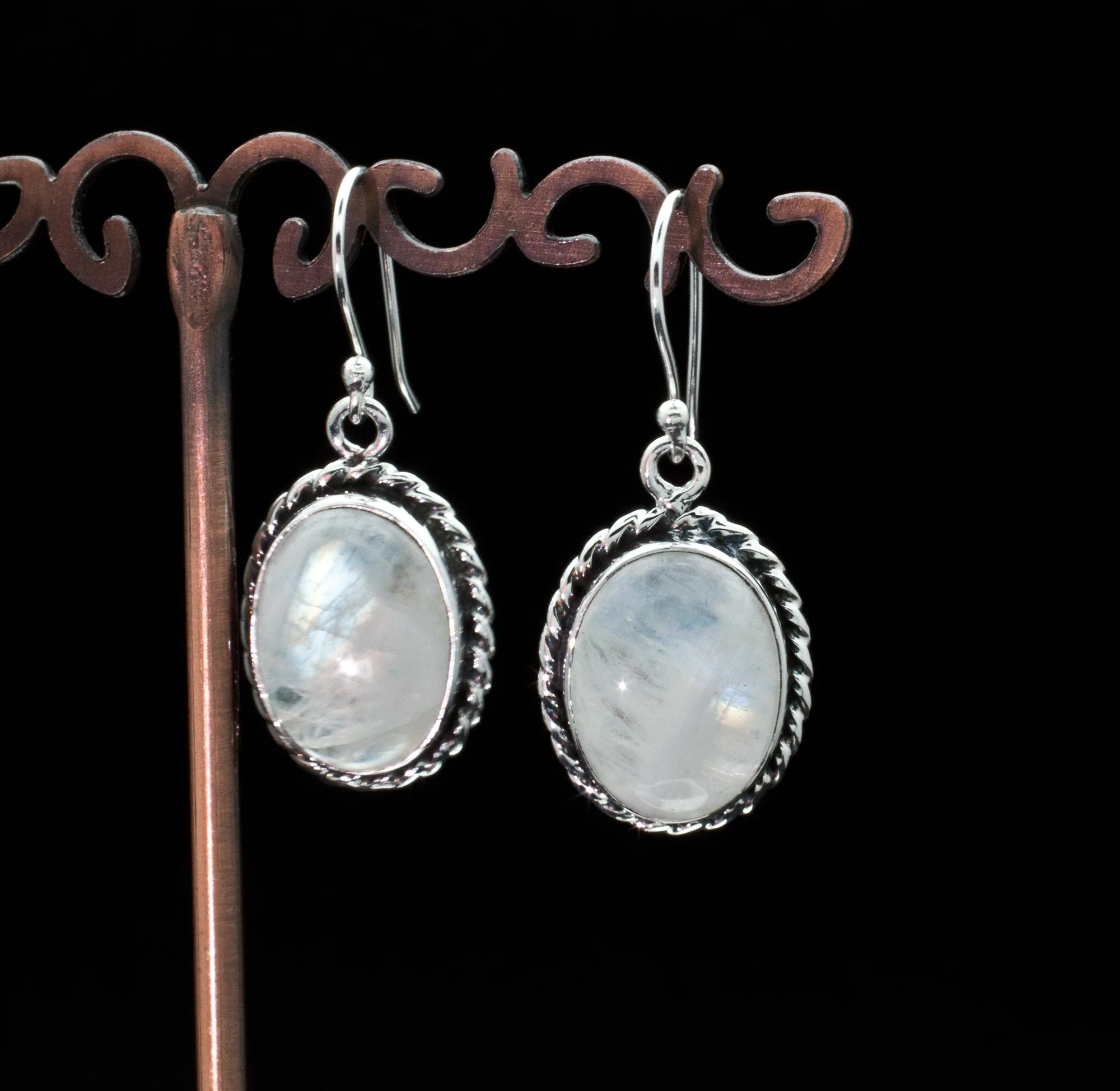 Sterling Silver Moonstone Earrings - Image 2