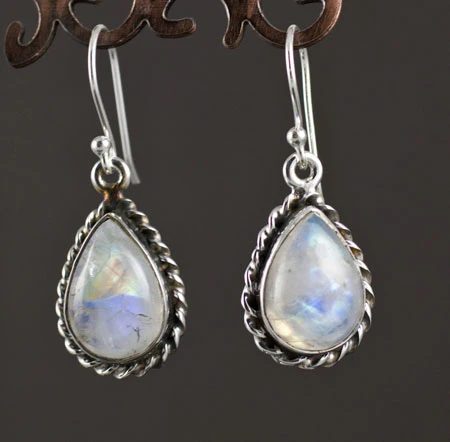 Sterling Silver Moonstone Earrings - Image 2