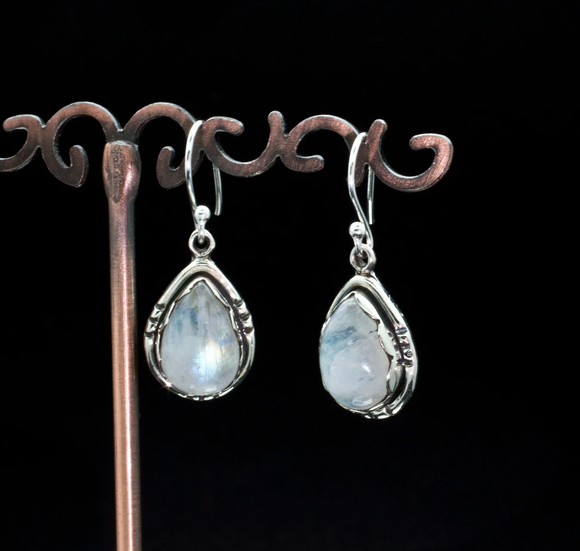 Sterling Silver Moonstone Earrings - Image 2