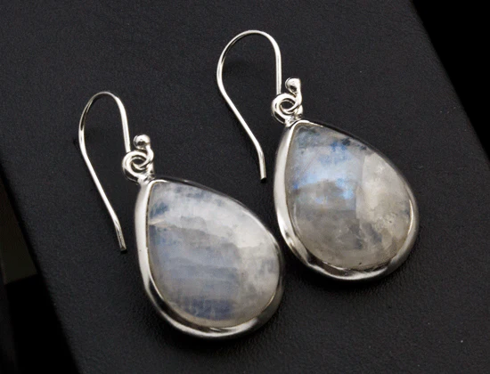 Sterling Silver Moonstone Earrings - Image 2