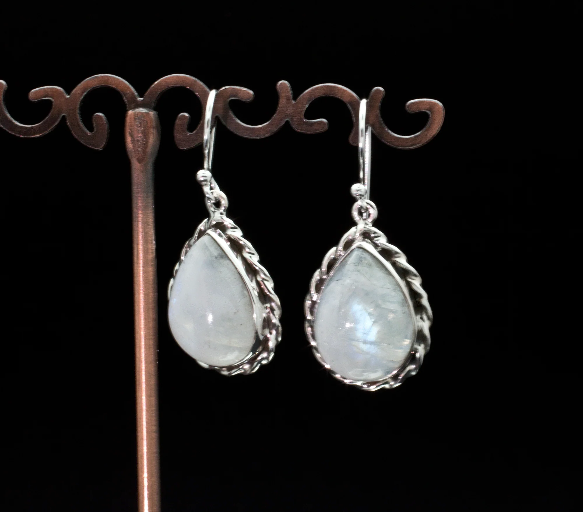 Sterling Silver Moonstone Earrings - Image 2