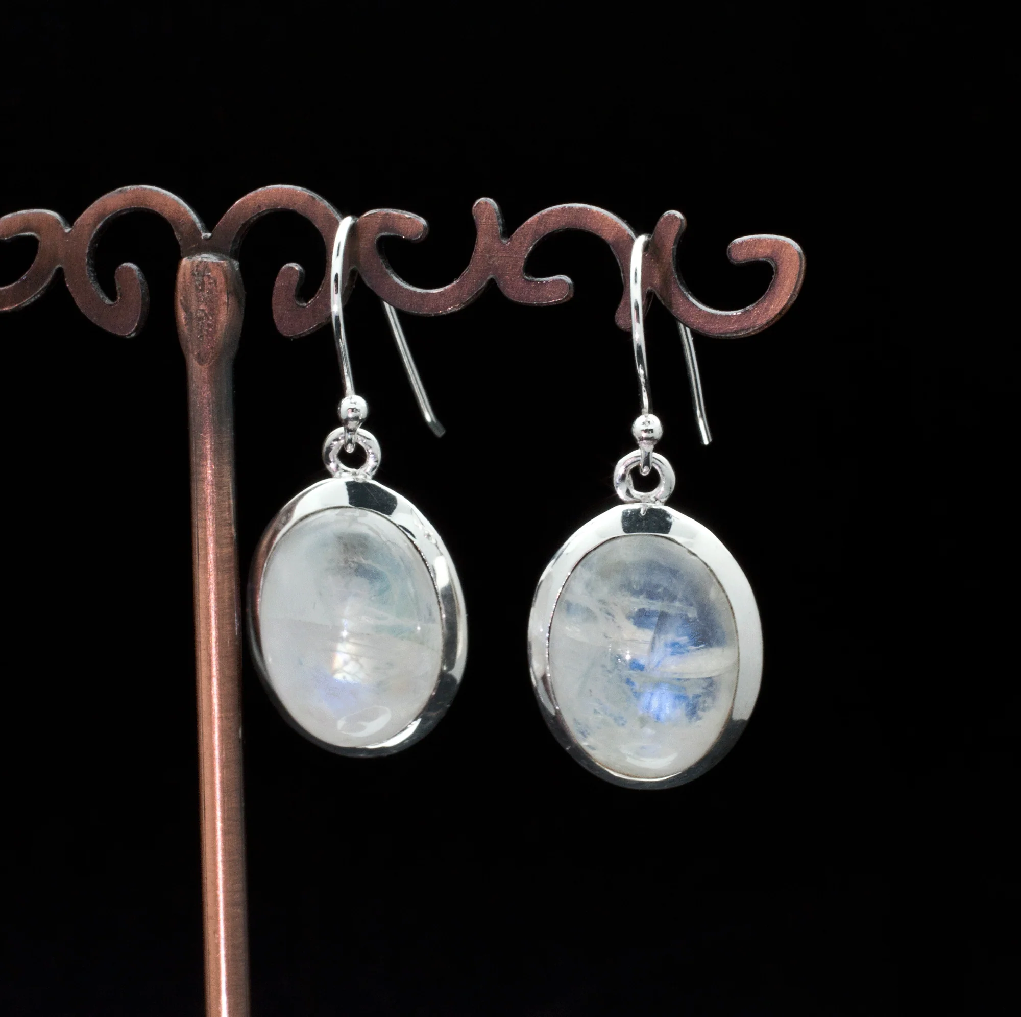 Sterling Silver Moonstone Earrings - Image 2