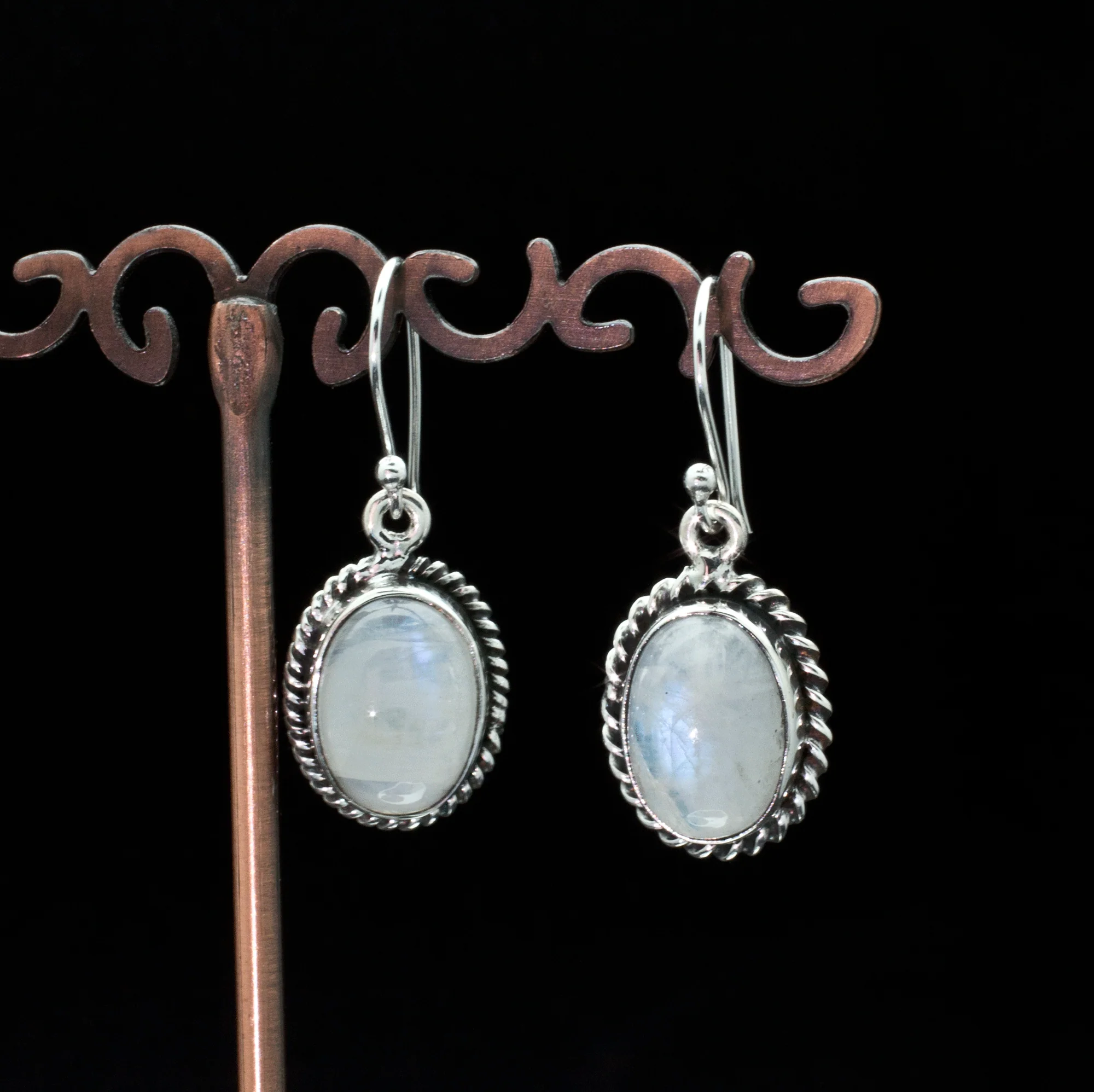 Sterling Silver Moonstone Earrings - Image 2