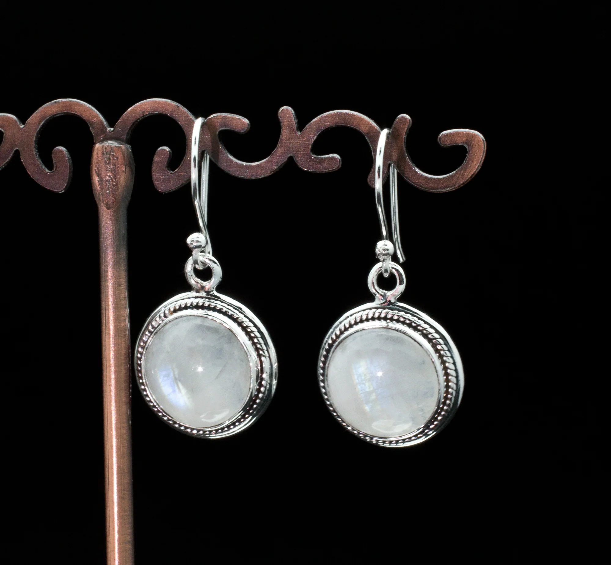 Sterling Silver Moonstone Earrings - Image 2