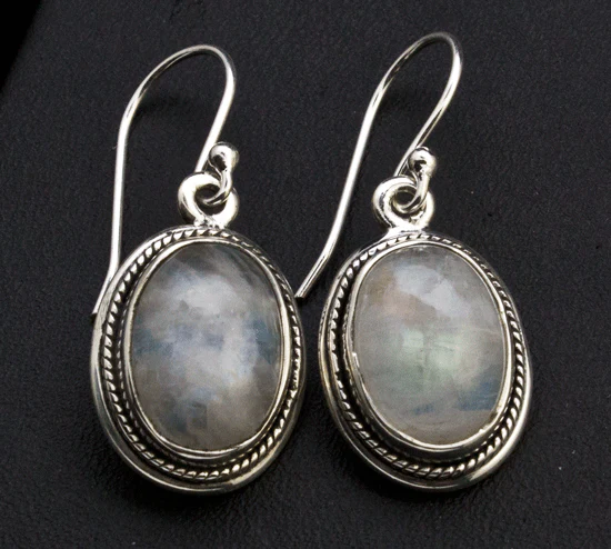 Sterling Silver Moonstone Earrings - Image 2