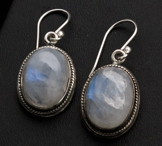 Sterling Silver Moonstone Earrings - Image 2