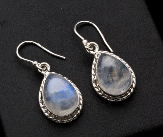 Sterling Silver Moonstone Earrings - Image 2
