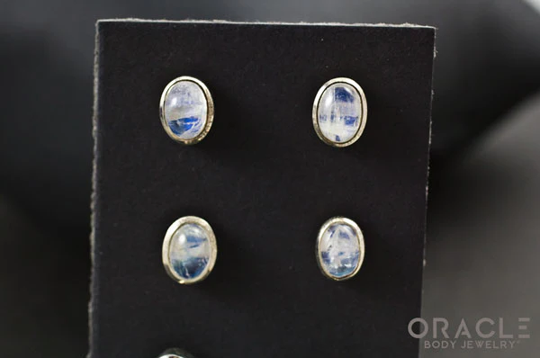 Sterling Silver Moonstone Earrings