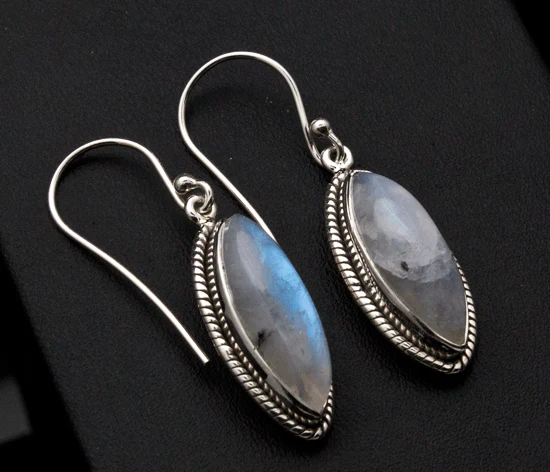 Sterling Silver Moonstone Earrings - Image 2