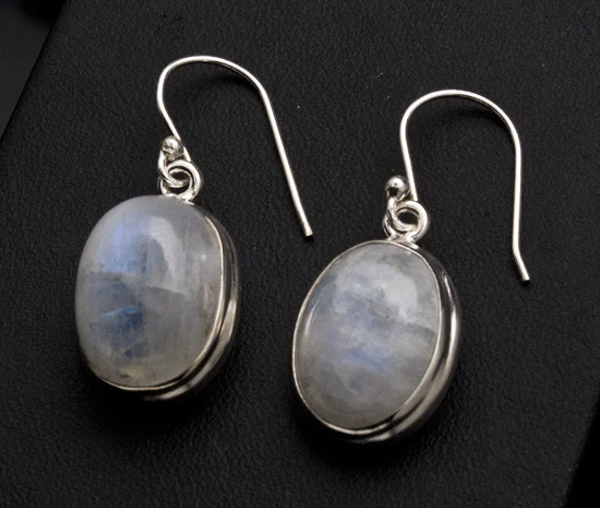 Sterling Silver Moonstone Earrings - Image 2