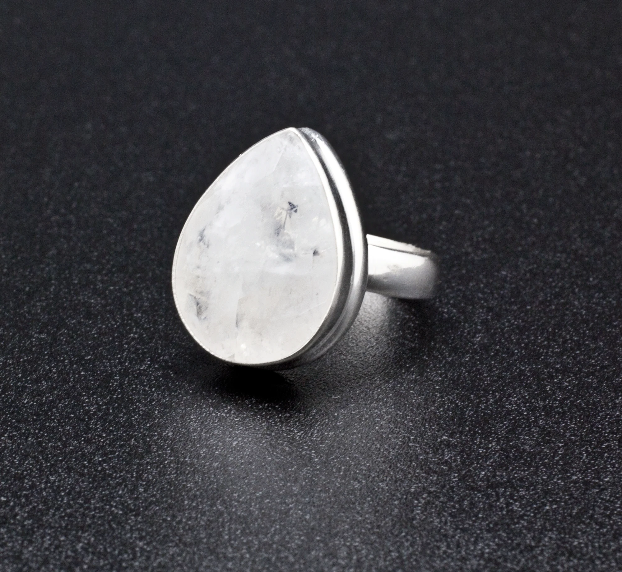 Sterling Silver Moonstone Ring Size 6.5 - Image 2
