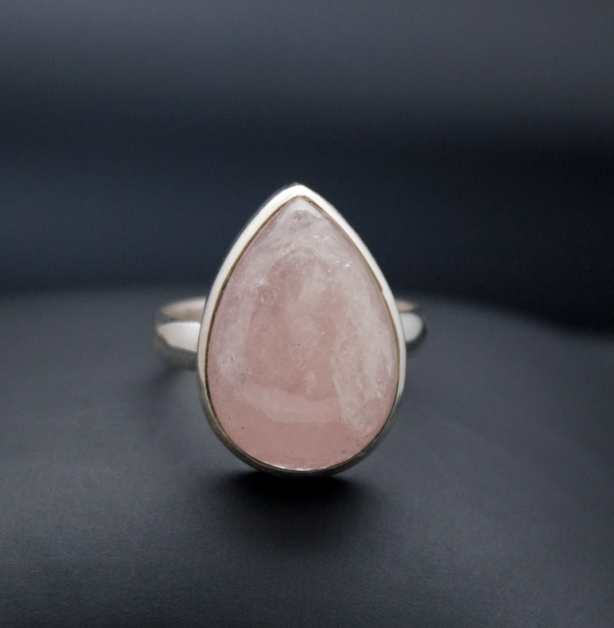 Sterling Silver Morganite Ring Size 10