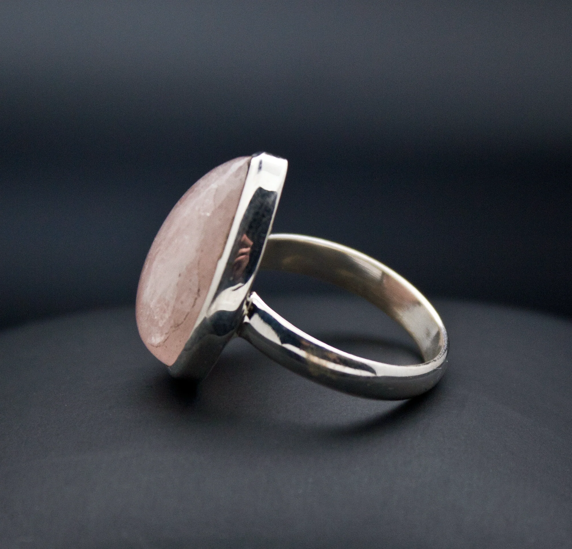 Sterling Silver Morganite Ring Size 10 - Image 3