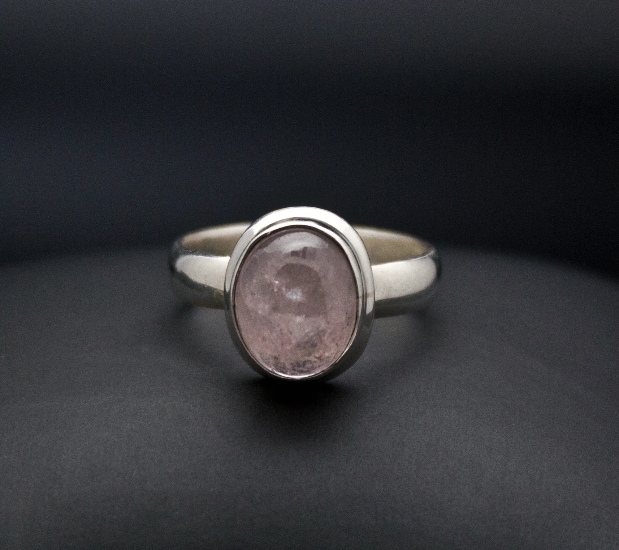 Sterling Silver Morganite Ring Size 7