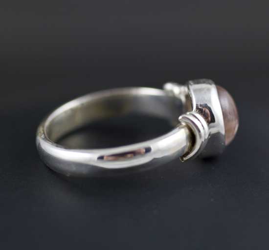 Sterling Silver Morganite Ring Size 7 - Image 3