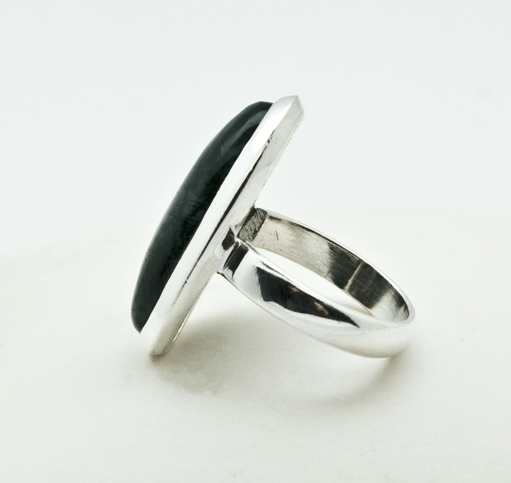 Sterling Silver Moss Agate Ring Size 5 - Image 3