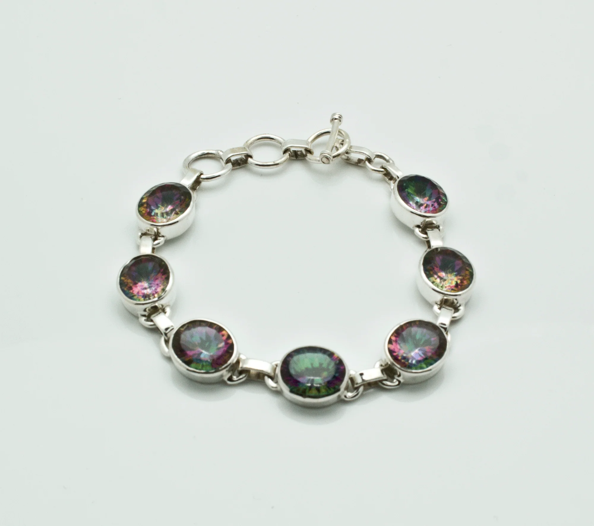 Sterling Silver Mystic Topaz Bracelet - Image 3