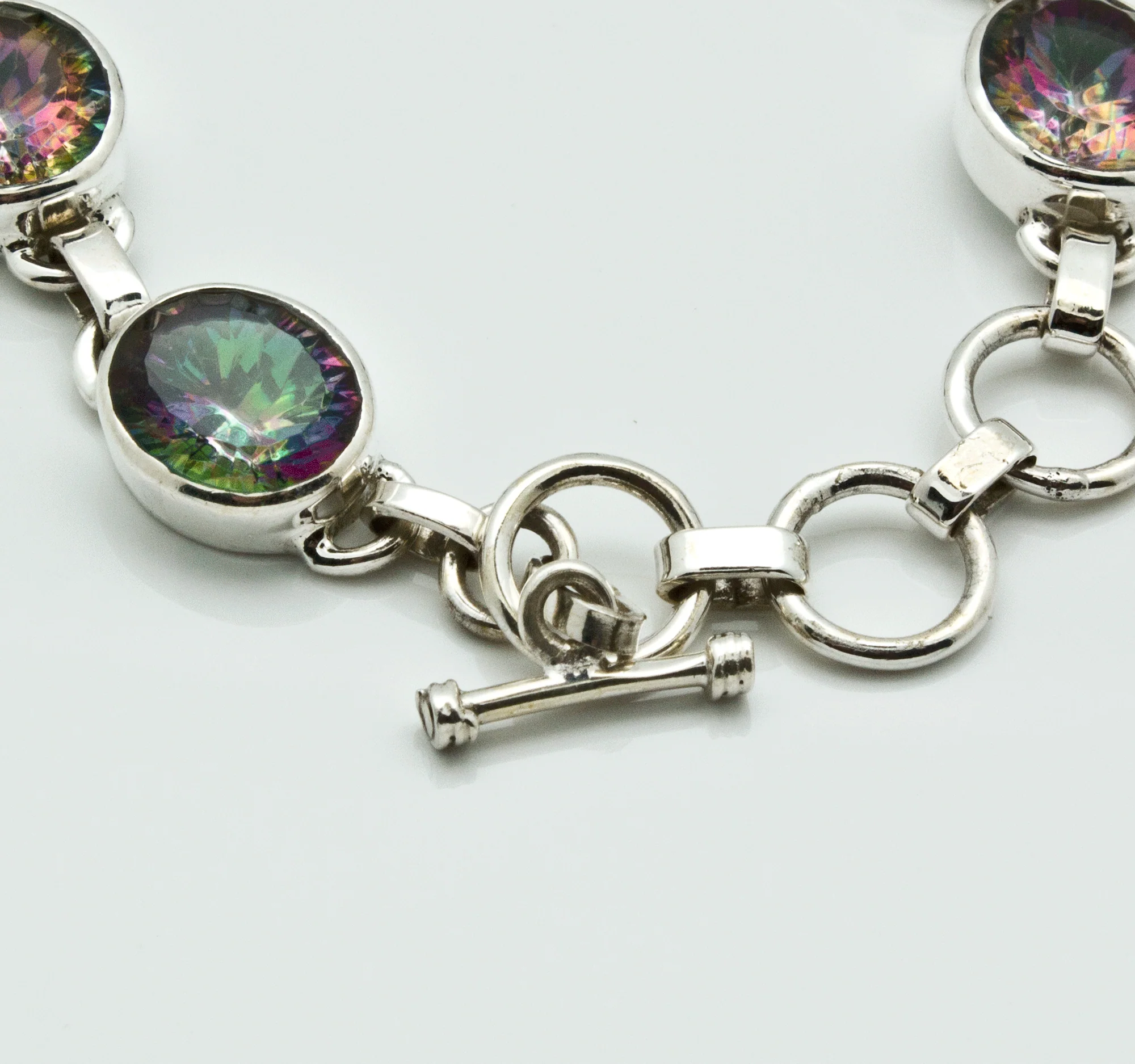 Sterling Silver Mystic Topaz Bracelet - Image 4