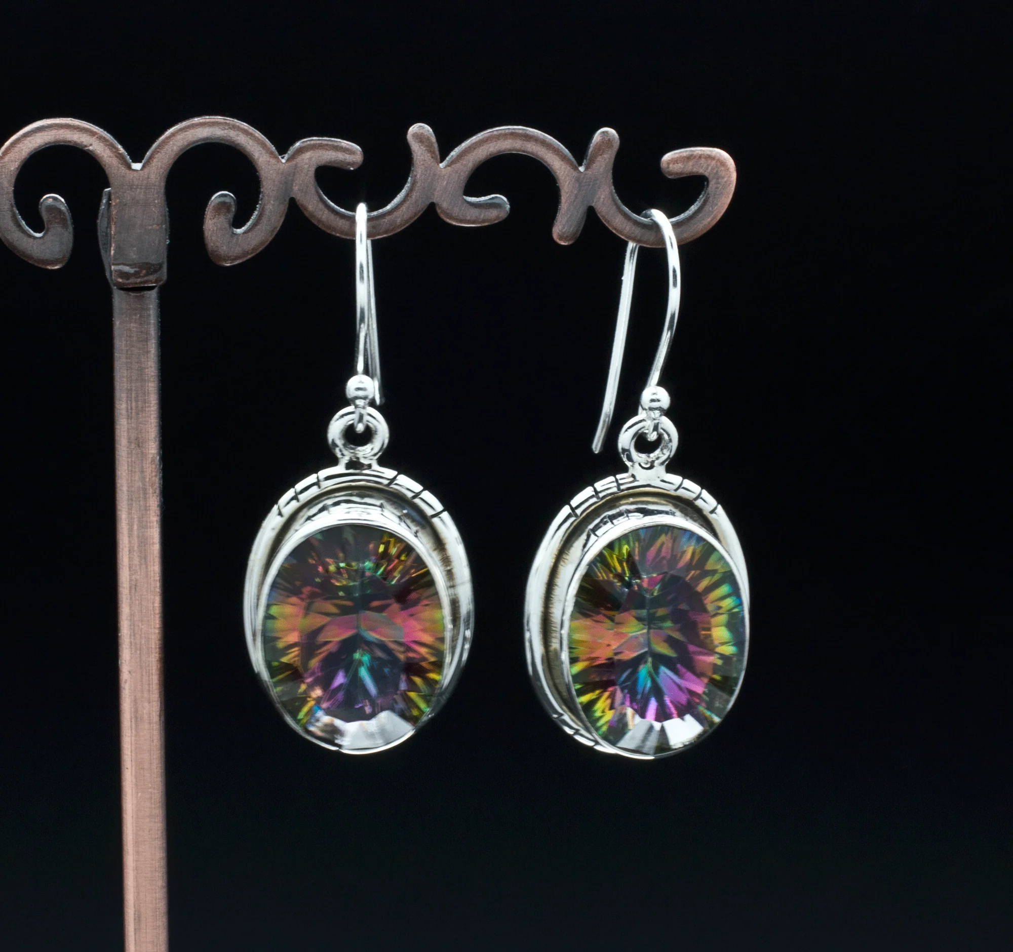 Sterling Silver Mystic Topaz Earrings