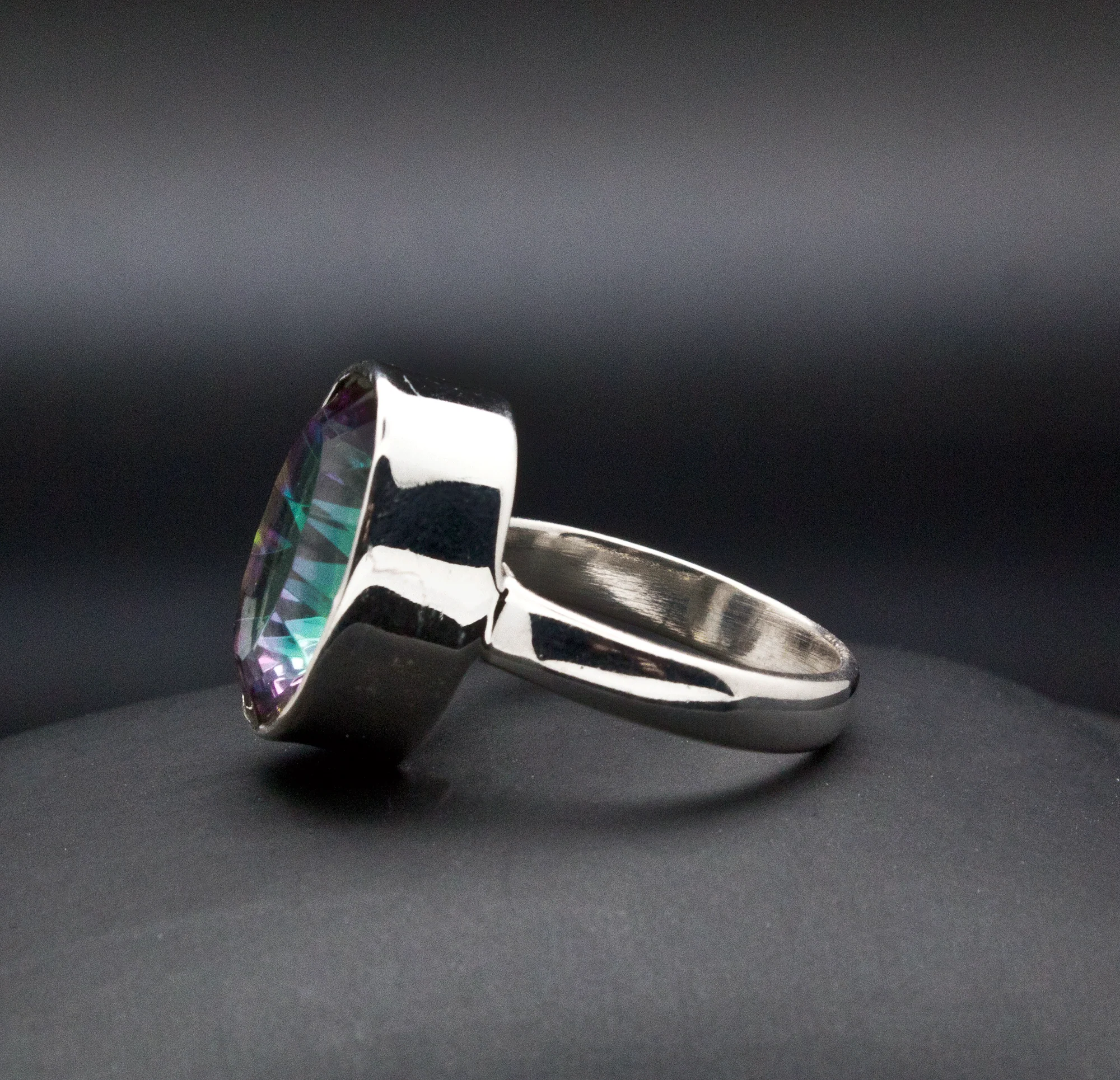 Sterling Silver Mystic Topaz Ring Size 7 - Image 3