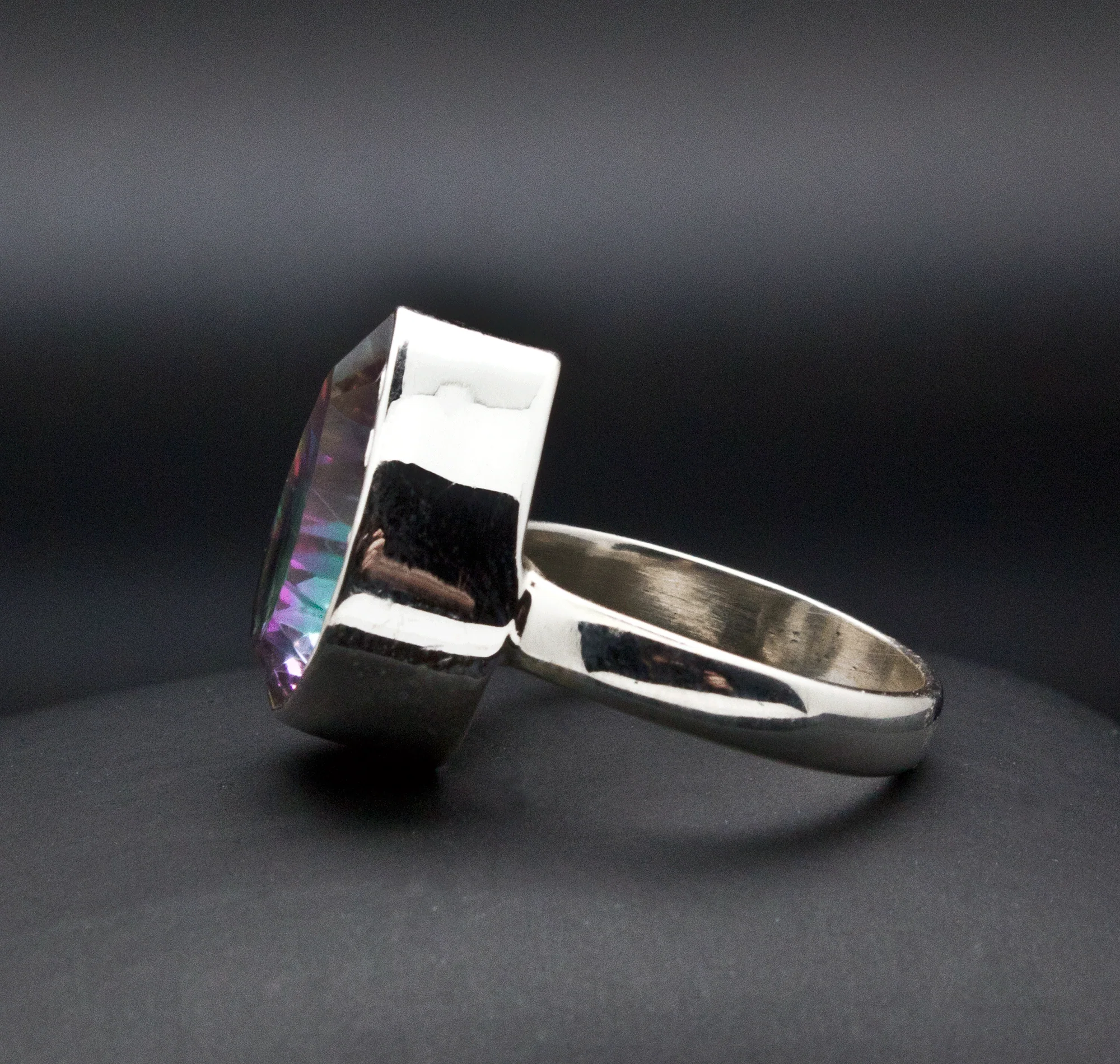 Sterling Silver Mystic Topaz Ring Size 7 - Image 3