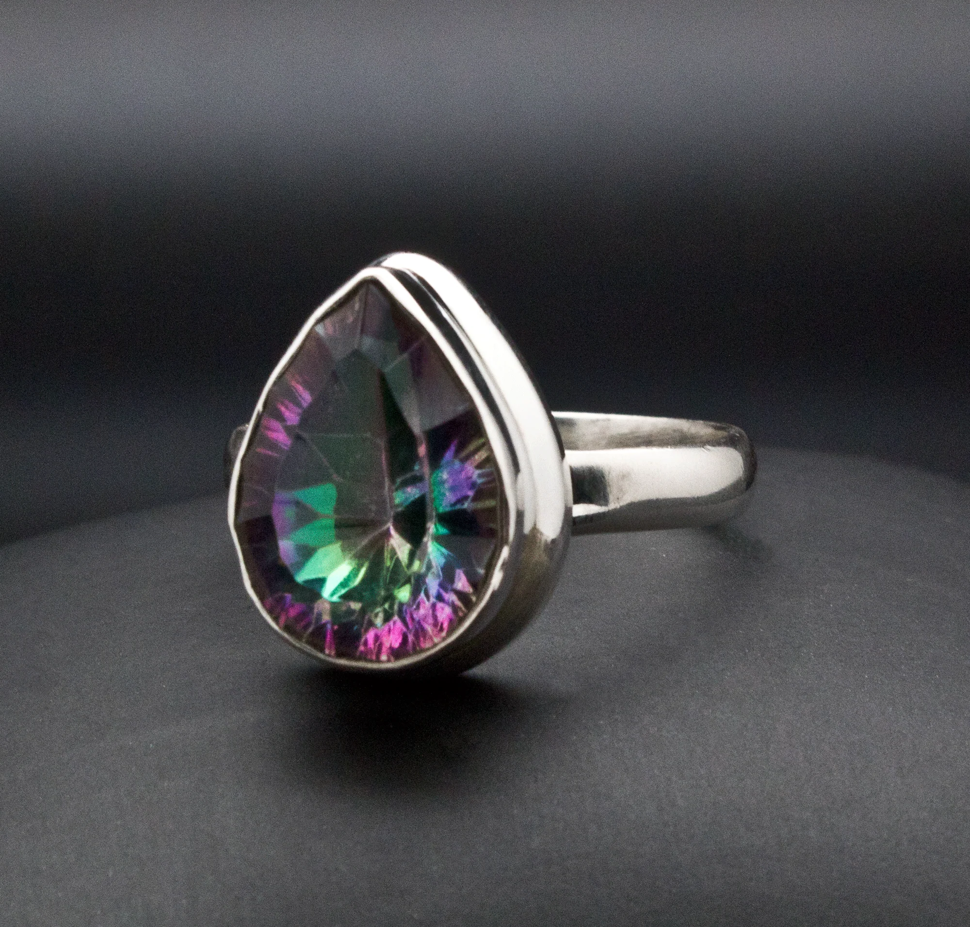 Sterling Silver Mystic Topaz Ring Size 11 - Image 2