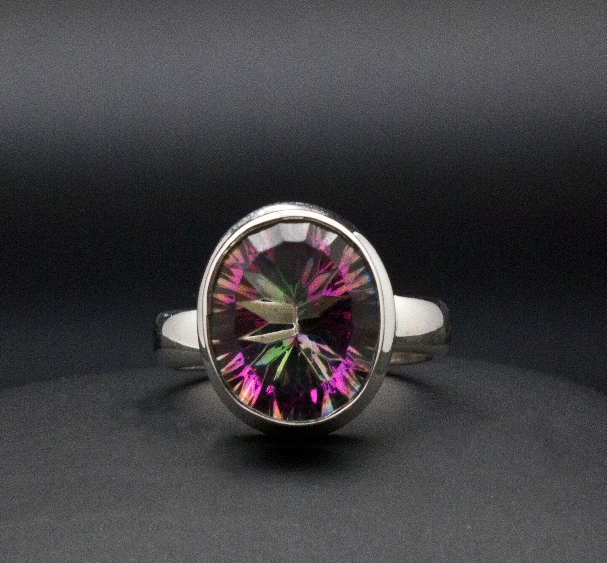 Sterling Silver Mystic Topaz Ring Size 5 - Image 3