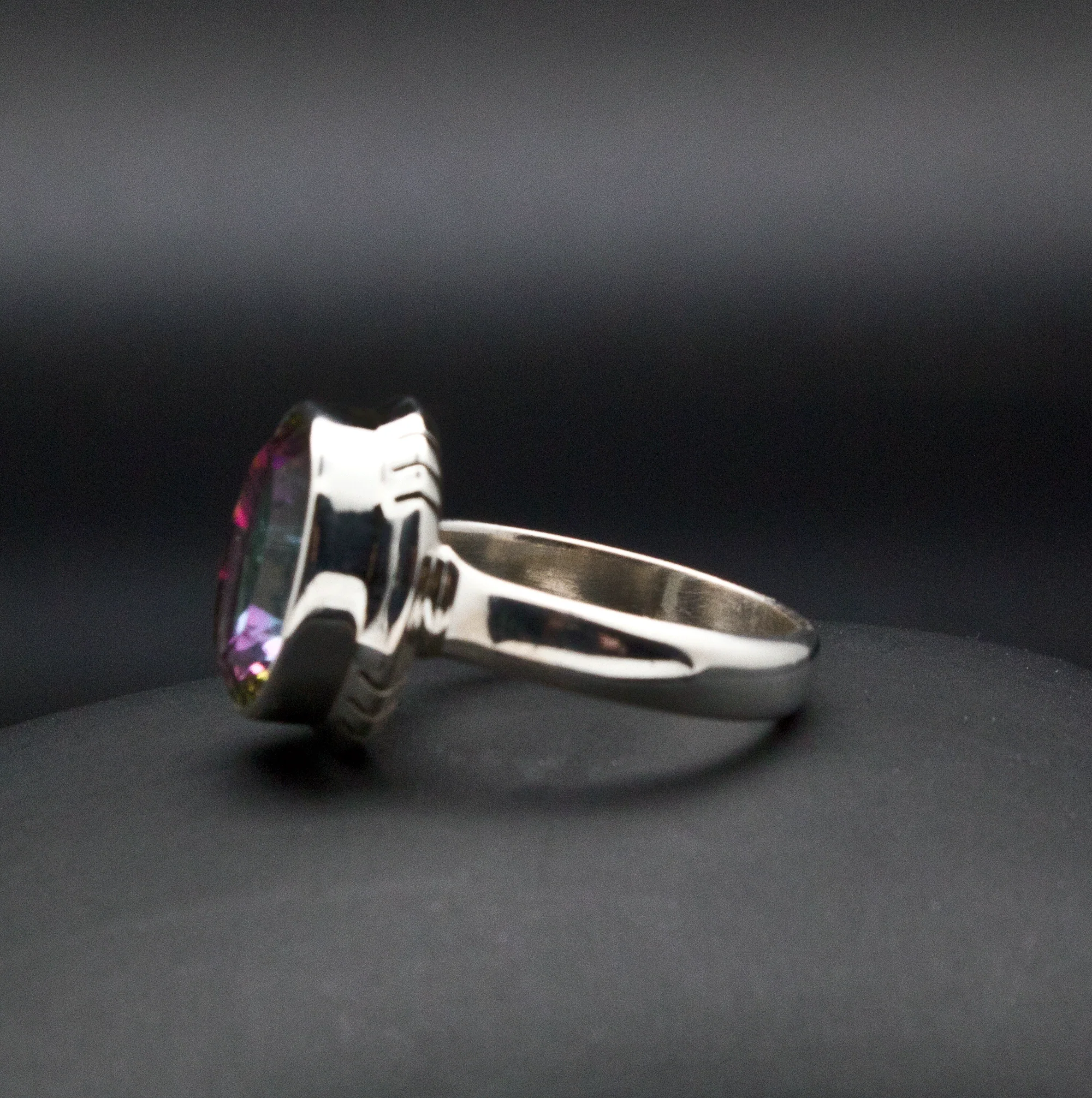 Sterling Silver Mystic Topaz Ring Size 5 - Image 2