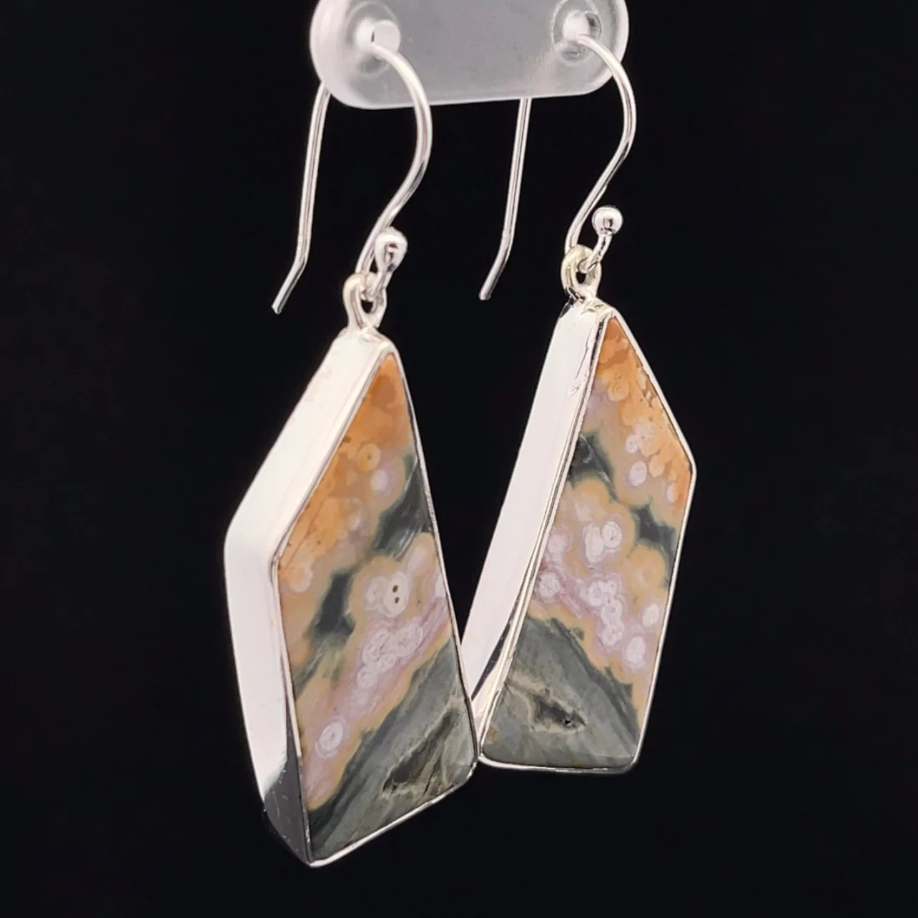 Sterling Silver Ocean Jasper Earrings - Image 2