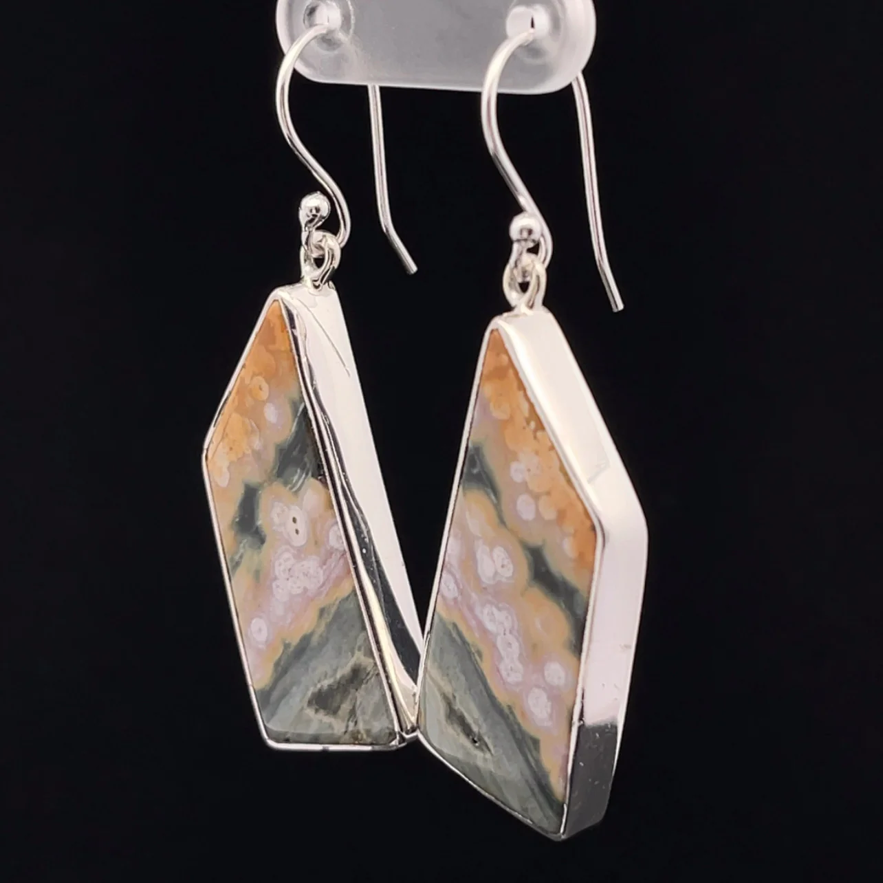 Sterling Silver Ocean Jasper Earrings - Image 3
