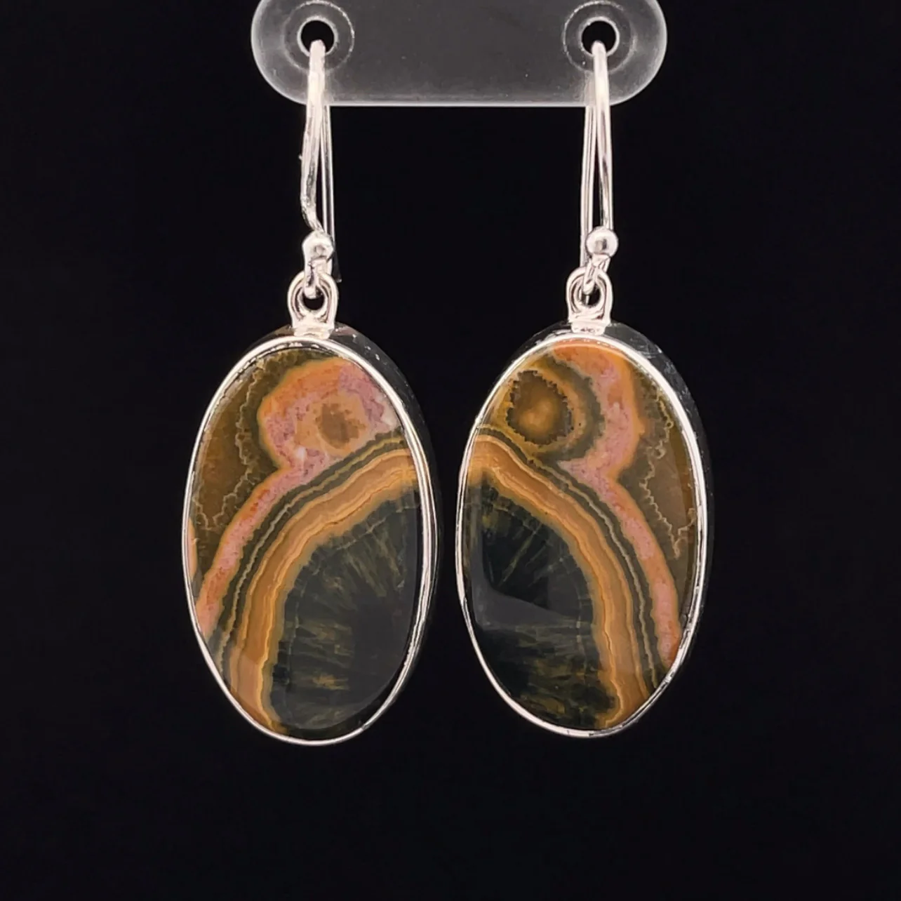 Sterling Silver Ocean Jasper Earrings