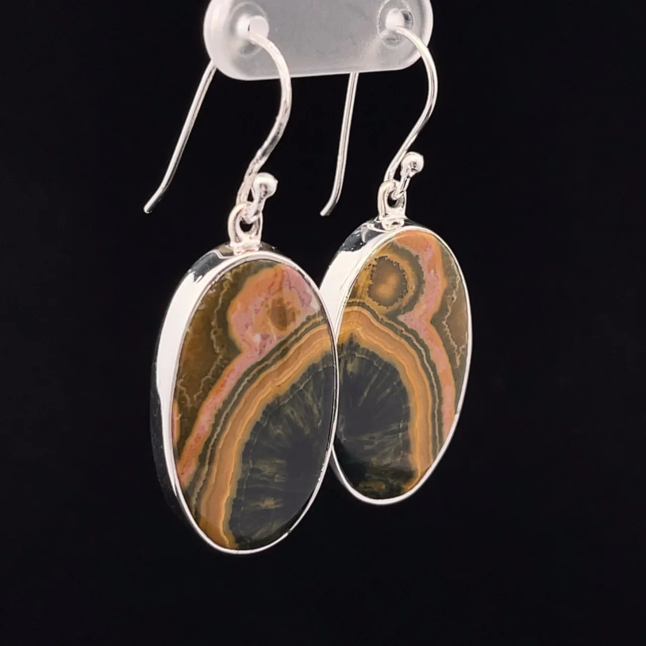 Sterling Silver Ocean Jasper Earrings - Image 2